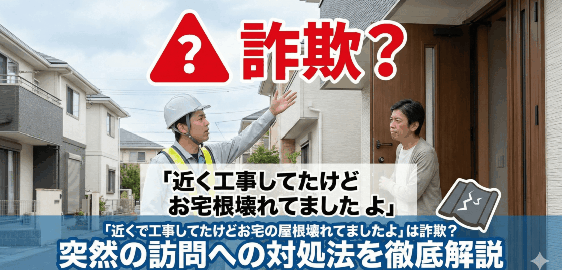 「近くで工事してたけどお宅の屋根壊れてましたよ」は詐欺？突然の訪問への対処法を徹底解説
